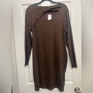 Wild Fable Brown Long Sleeve Dress